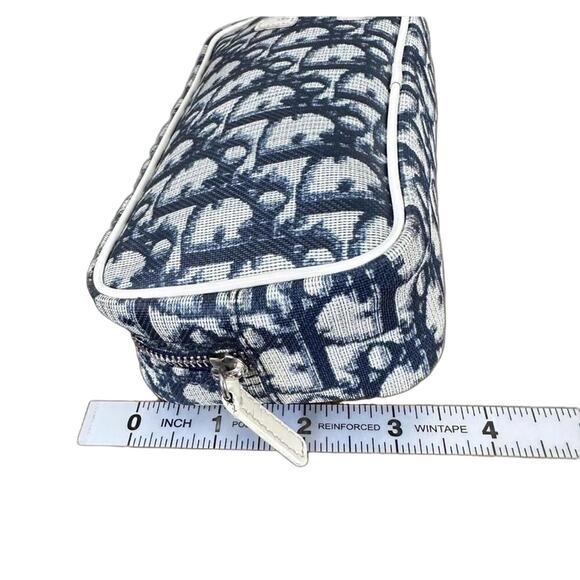 Christian Dior Trotter No. 1 Navy & White Cosmetic Pouch Bag (CDXX125) - Picture 7 of 15